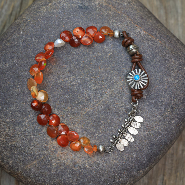 Stream of Fire Opal Bracelet #1