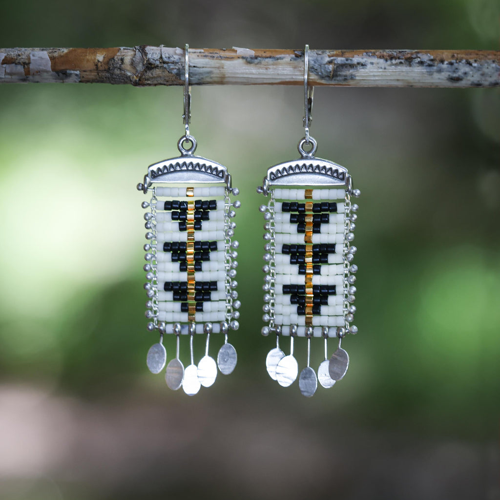 Sacred Peak Earrings with Paillettes