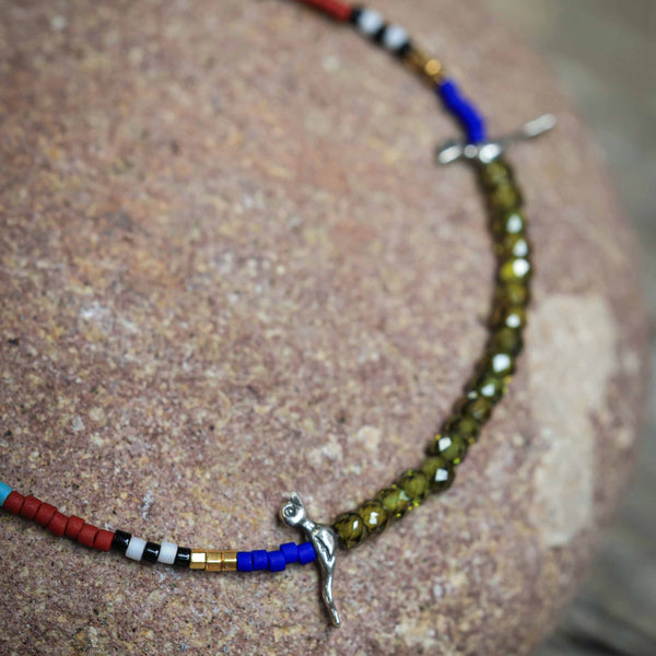 Birds Bracelet with Chrome Diopside