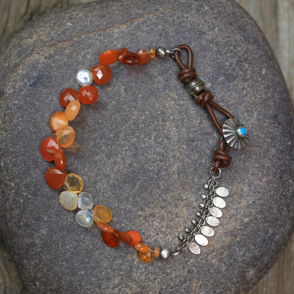 Stream of Fire Opal Bracelet #2