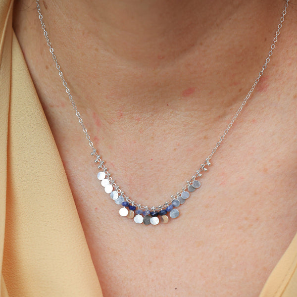 Fringe Necklace With Sapphire