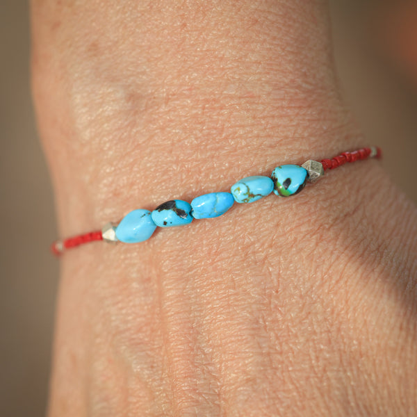 Seed Bead Bracelet with Turquoise