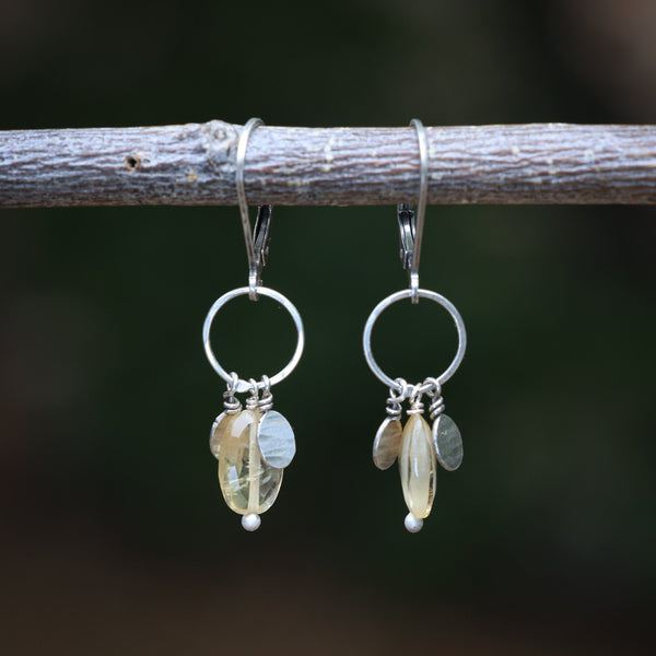 Pétalo Fringe Earrings with Citrine