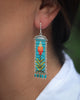 Yucca Earrings in Blue with Turquoise