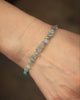 Stream of labradorite & Turquoise Bracelet
