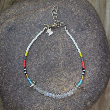 Birds Bracelet with Moonstone