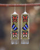 Long Mariposa Earrings in Olive