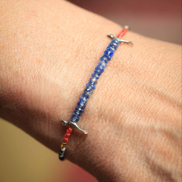 Birds Bracelet with Kyanite