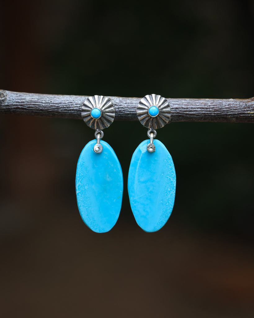 Elisa Turquoise Slab Post Earring