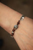 Stream of labradorite & Pearl Bracelet