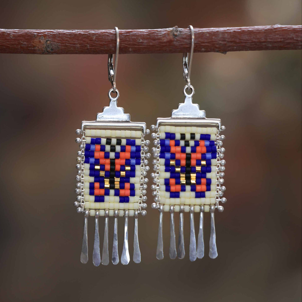 Mariposa Earrings in White