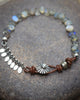 Stream of labradorite & Pearl Bracelet