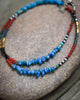 Double Wrap Seed Bead Bracelet with American Turquoise
