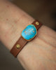 Horse Tack Bracelet with Kingman Turquoise and 24k Gold Vermeil