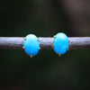 American Turquoise Post Earring in 24k Vermeil #1