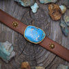 Horse Tack Bracelet with Kingman Turquoise and 24k Gold Vermeil