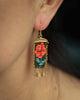Rosas Earrings in Brown with 24k vermeil