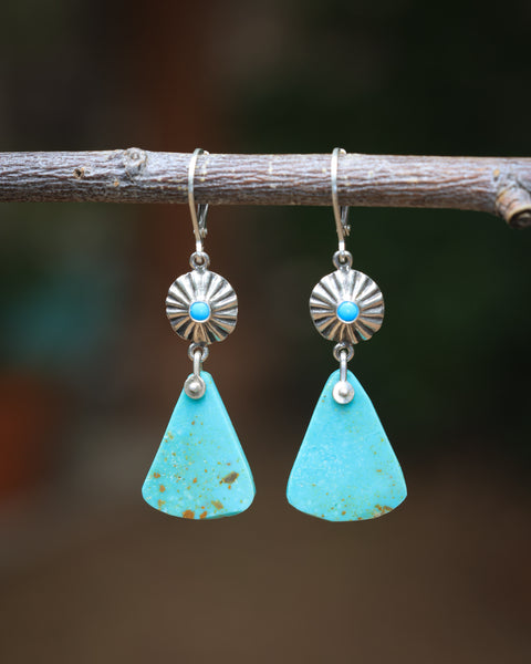 Elisa Turquoise Slab Earring "Triangle"