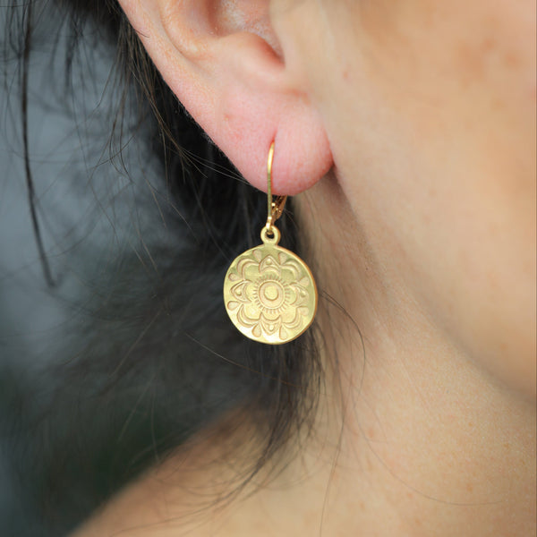 Solar Flare Earrings in 24k Vermeil