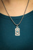 Bird Tag Necklace with Sleeping Beauty Turquoise
