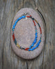 Double Wrap Seed Bead Bracelet with American Turquoise