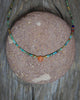 Turquoise Necklace with Fire Opal