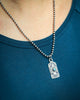 Bird Tag Necklace with Sleeping Beauty Turquoise