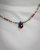 Seed Bead Necklace with Garnet