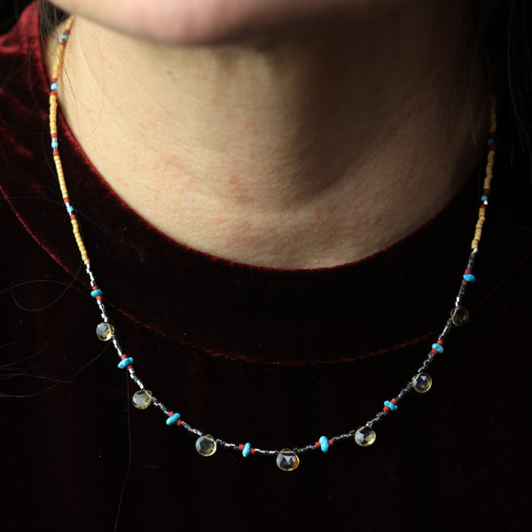 Glimmer of Gold Necklace with Citrine