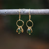 Pétalo Fringe Earrings with Green Tourmaline in 24k Vermeil
