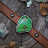 Horse Tack Bracelet with Green Sonoran Gold Turquoise