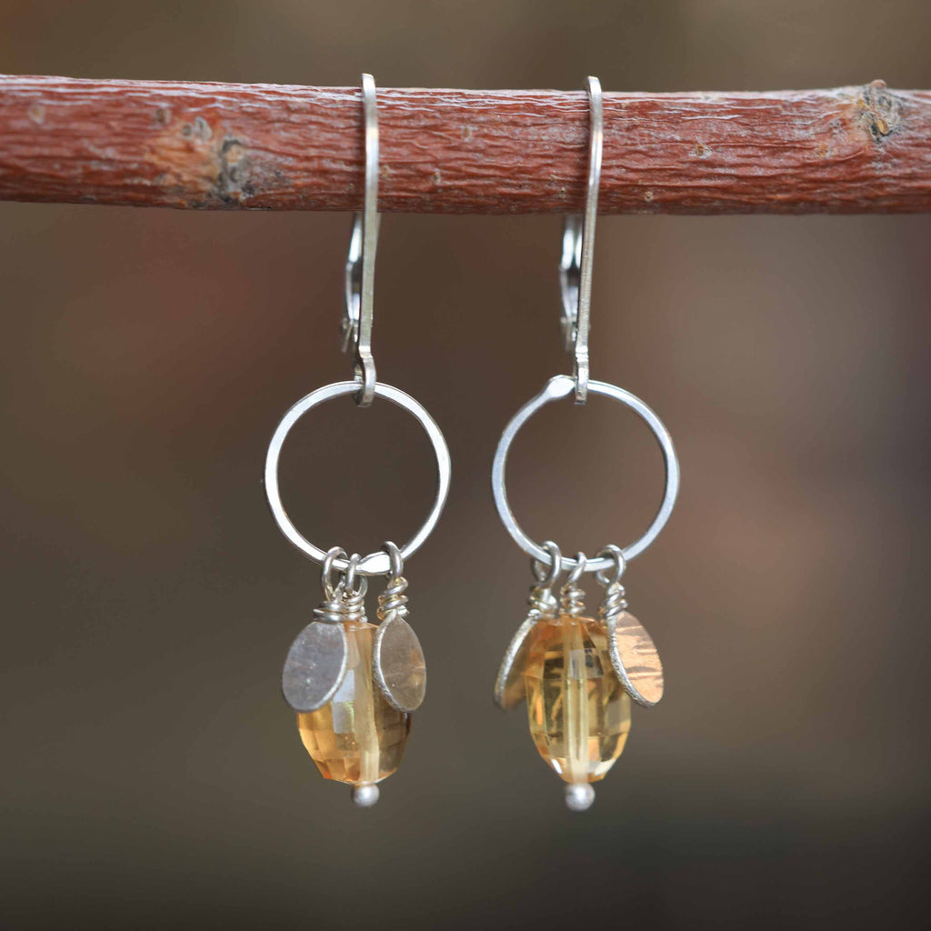Pétalo Fringe Earrings with Citrine