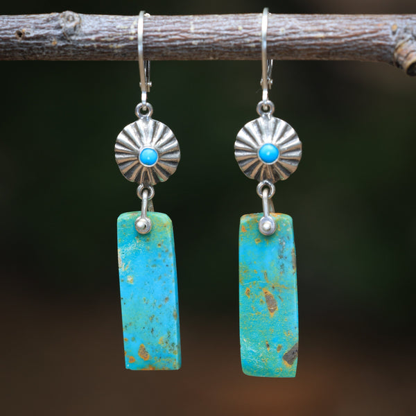 Elisa Turquoise Slab Earring