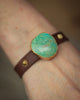 Horse Tack Bracelet with Green Sonoran Gold Turquoise and 24k Gold Vermeil