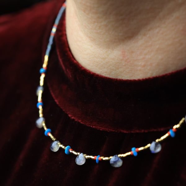 Glimmer of Gold Necklace with Labradorite