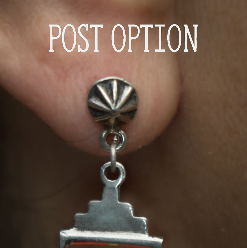 Mini Sacred Peak Earrings with Turquoise