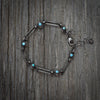 Shot Chain Bracelet with Sleeping Beauty Turquoise